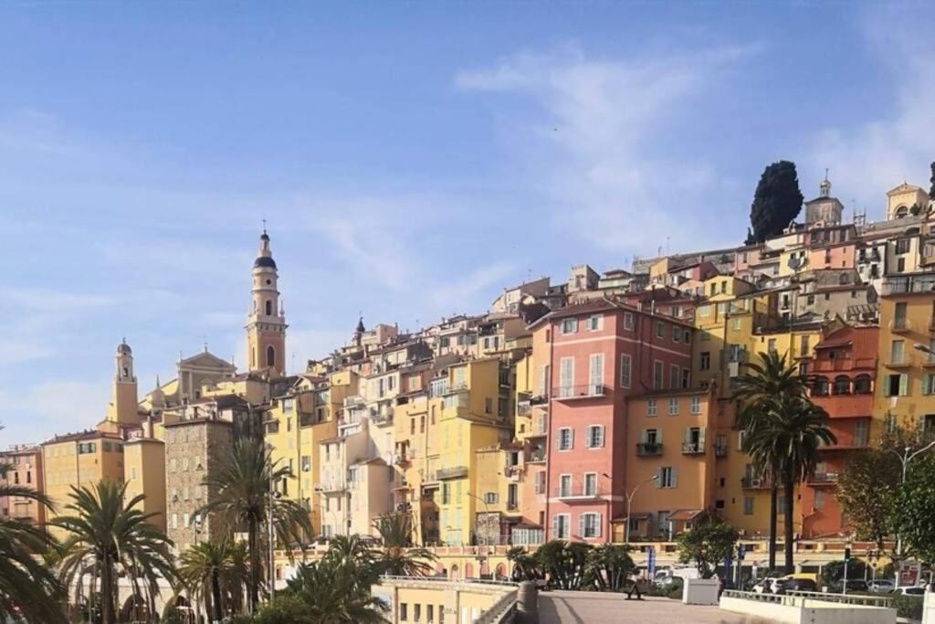Vue Mer Port De Garavan Menton Exterior foto